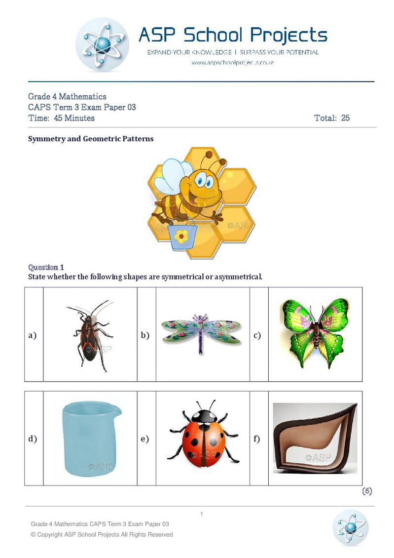 Grade 4 Exam Papers and Answers
